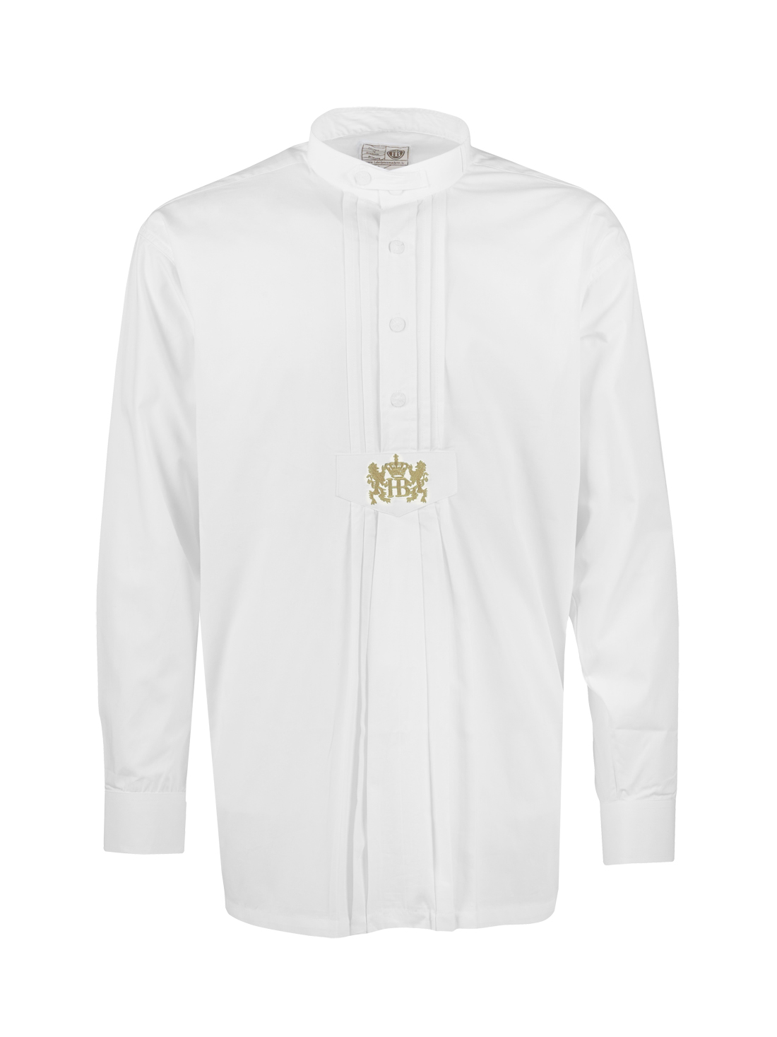 eierschalenweißes Trachtenhemd  mit langen Ärmeln