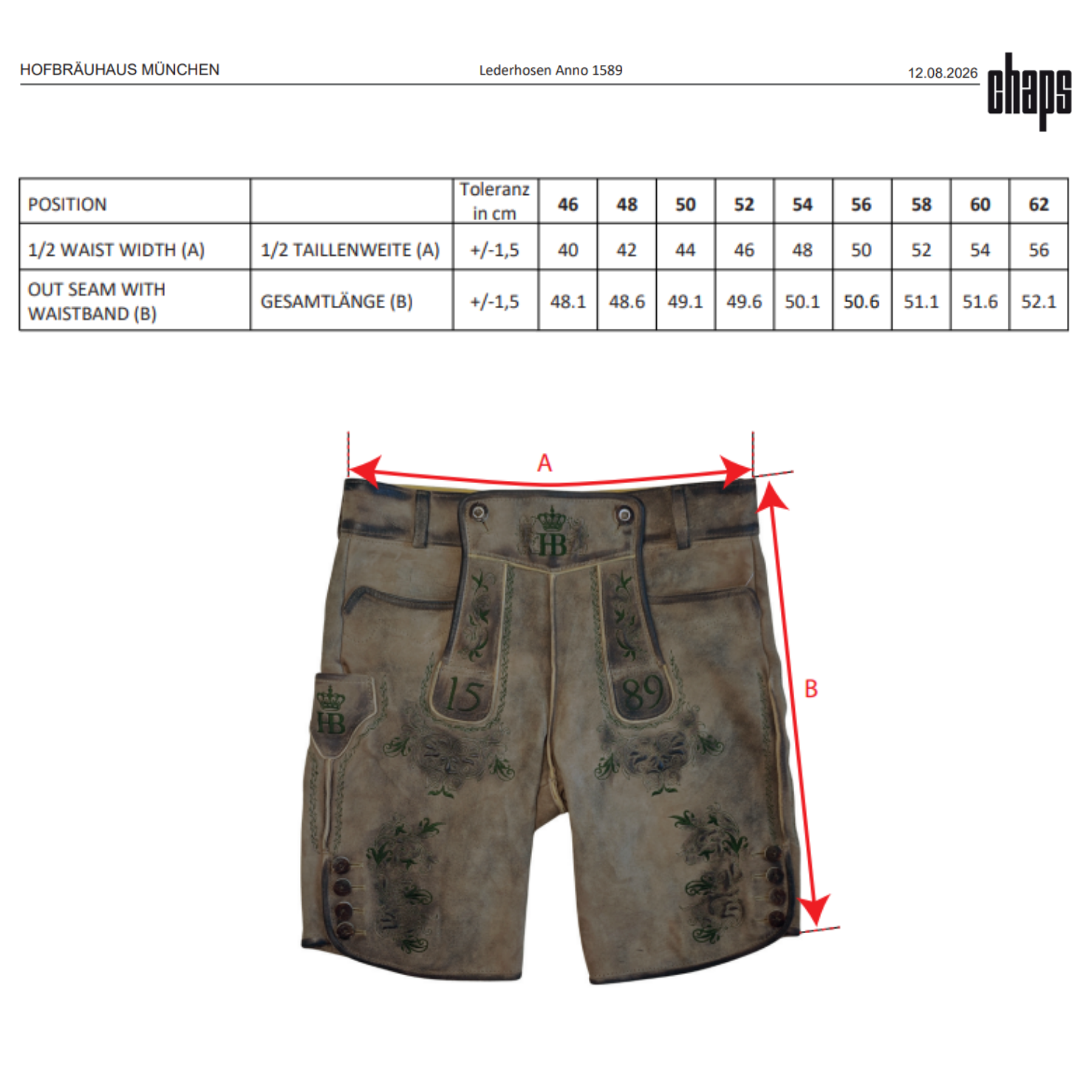 “Anno 1589” Leather Shorts
