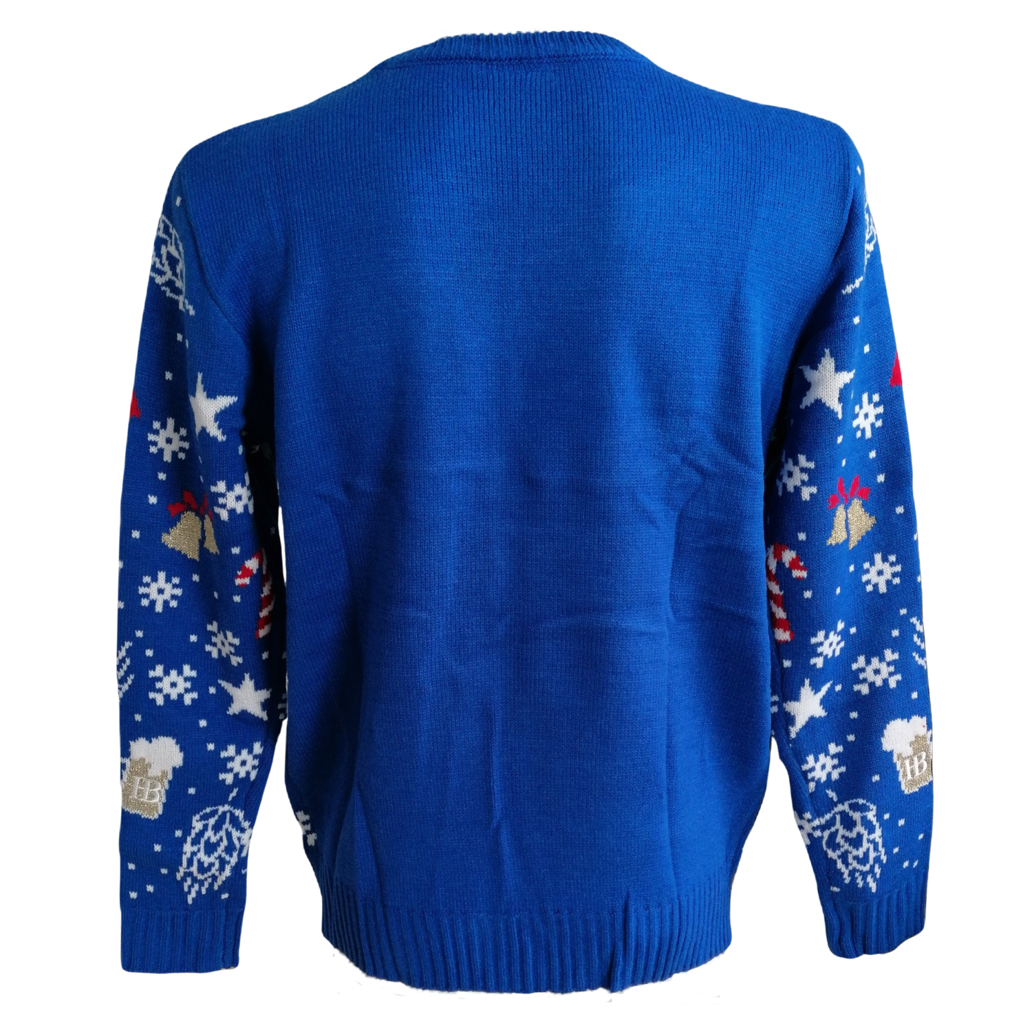 Strickpullover, königsblau Rückansicht ohne Motiv